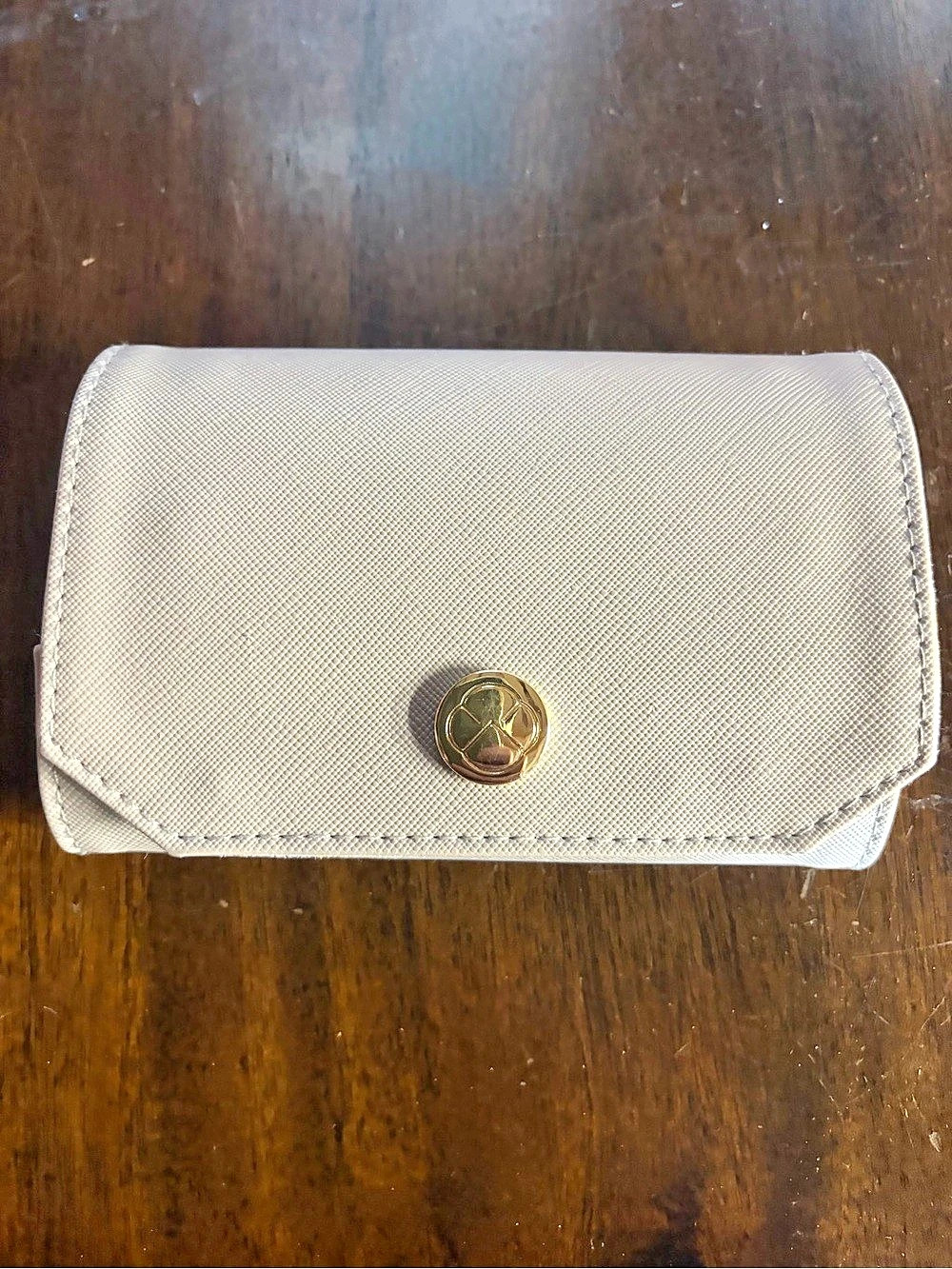 VLANDO Small Travel Jewelry Organizer Roll White